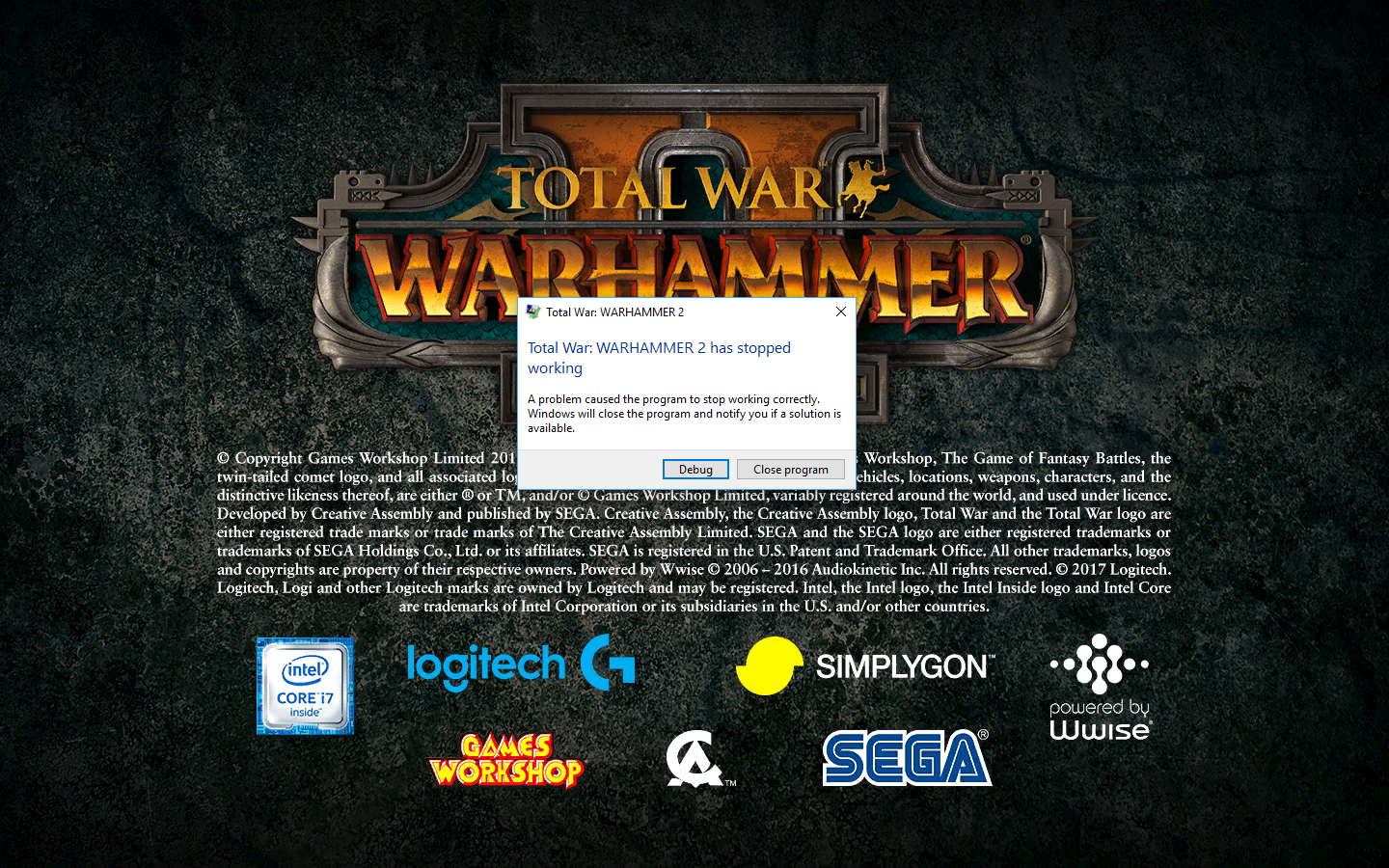 Total War Warhammer Crash